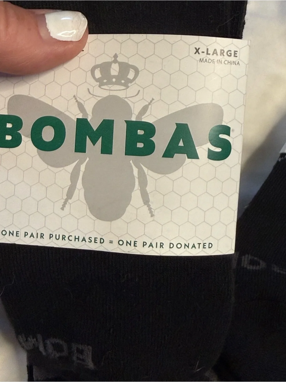 BOMBAS donation crew socks 2 pair lot mens XL athletic comfort hiking